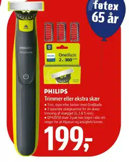 Føtex PHILIPS Trimmer eller ekstra skær tilbud
