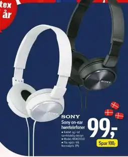 Føtex SONY on-ear høretelefoner tilbud