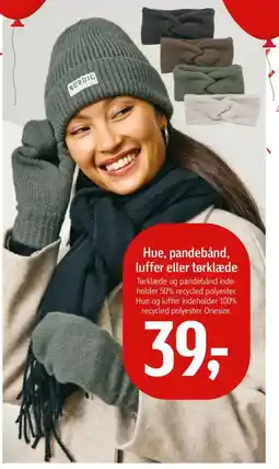 Føtex Hue, pandebånd, luffer eller tørklæde tilbud
