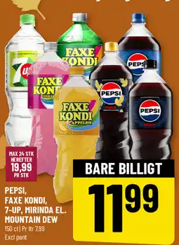 Løvbjerg PEPSI, FAXE KONDI, 7-UP, MIRINDA el. MOUNTAIN DEW tilbud