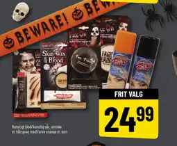 Løvbjerg Kunstigt blod/kunstig sår, sminke el. hårspray med farve orange el. sort tilbud