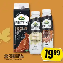 Løvbjerg ARLA protein chocó el. ARLA protein food to go tilbud