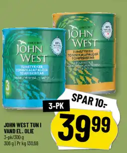 Løvbjerg John West tuni vand el. olie tilbud