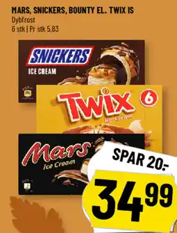 Løvbjerg Mars, Snickers, bounty el. twix is tilbud