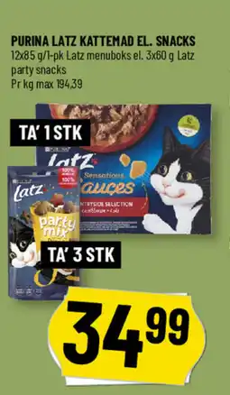 Løvbjerg Purina latz kattemad el. snacks tilbud