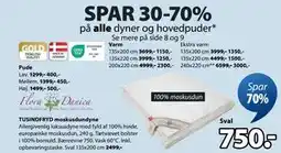 JYSK TUSINDFRYD moskusdundyne tilbud