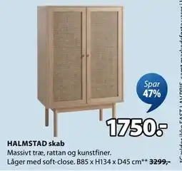 JYSK HALMSTAD skab, DKK 1750 tilbud