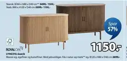 JYSK LYNGVIG skænk, DKK 1150 tilbud