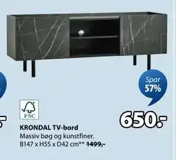 JYSK KRONDAL TV-bord, DKK 650 tilbud
