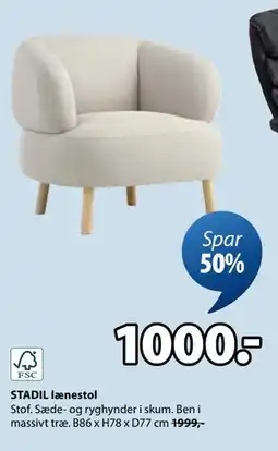 JYSK STADIL lænestol, DKK 1000 tilbud
