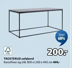 JYSK TROSTERUD sofabord, DKK 200 tilbud