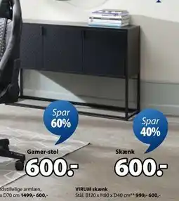 JYSK VIRUM skænk, DKK 600 tilbud