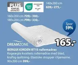 JYSK BERGSFJORDEN BT15 rullemadras tilbud
