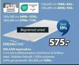 JYSK HALSAN topmadras tilbud