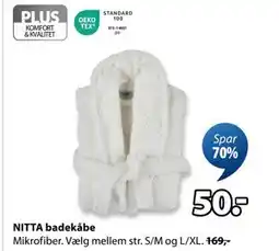 JYSK NITTA badekåbe., DKK 50 tilbud