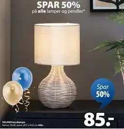 JYSK HELMER bordlampe, DKK 85 tilbud