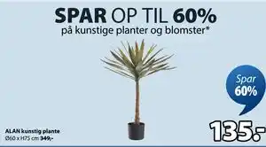 JYSK ALAN kunstig plante, DKK 135 tilbud