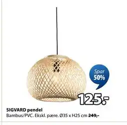 JYSK SIGVARD pendel, DKK 125 tilbud