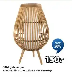 JYSK DANI gulvlampe, DKK 150 tilbud