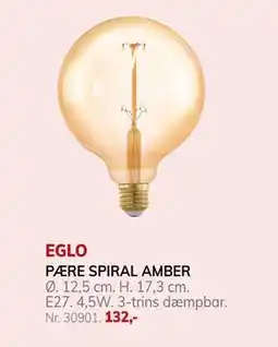 Daells Bolighus PÆRE SPIRAL AMBER, DKK 132 tilbud