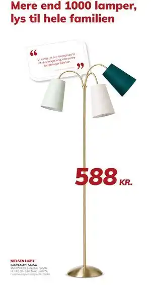 GULVLAMPE SALSA, DKK 588