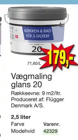 Harald Nyborg Vægmaling glans 20, DKK 179 tilbud