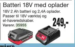 Harald Nyborg Batteri 18V med oplader, DKK 249 tilbud