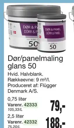 Harald Nyborg Dør/panelmaling glans 50 tilbud
