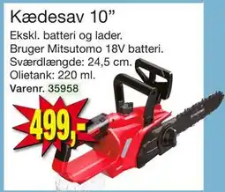 Harald Nyborg Kædesav 10”, DKK 499 tilbud