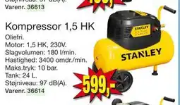 Harald Nyborg Kompressor 1,5 HK, DKK 599 tilbud