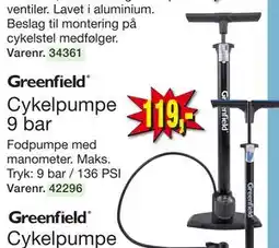 Harald Nyborg Cykelpumpe 9 bar, DKK 119 tilbud
