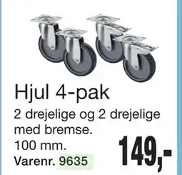 Harald Nyborg Hjul 4-pak, DKK 149 tilbud