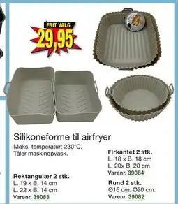 Harald Nyborg Silikoneforme til airfryer, DKK 29.95 tilbud