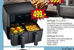 Harald Nyborg Airfryer 2 x 4 L, DKK 499 tilbud
