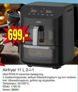 Harald Nyborg Airfryer 11 L 2-i-1, DKK 699 tilbud