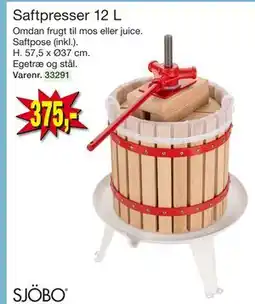 Harald Nyborg Saftpresser 12 L, DKK 375 tilbud