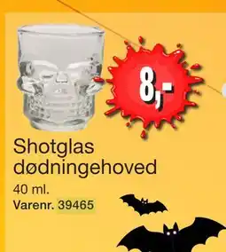 Harald Nyborg Shotglas dødningehoved, DKK 8 tilbud