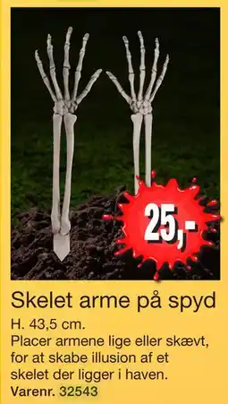 Harald Nyborg Skelet arme på spyd, DKK 25 tilbud