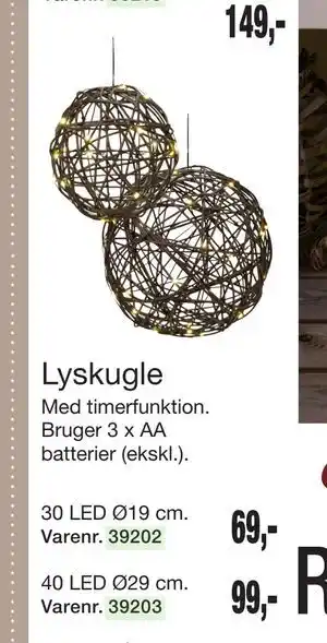 Harald Nyborg Lyskugle, DKK 69 tilbud