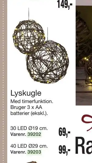 Harald Nyborg Lyskugle, DKK 99 tilbud