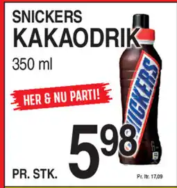 ABC Lavpris Snickers kakaodrik tilbud