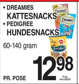 ABC Lavpris Dreamies kattesnacks • pedigree hundesnacks tilbud