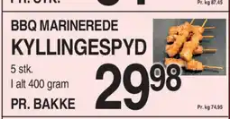 ABC Lavpris Bbq marinerede kyllingespyd tilbud