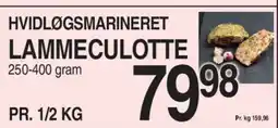 ABC Lavpris Hvidløgsmarineret lammeculotte tilbud