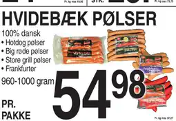 ABC Lavpris Hvidebæk pølser tilbud