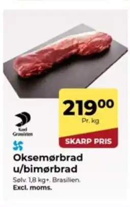 Dagrofa Food Service Oksemørbrad u/bimørbrad tilbud