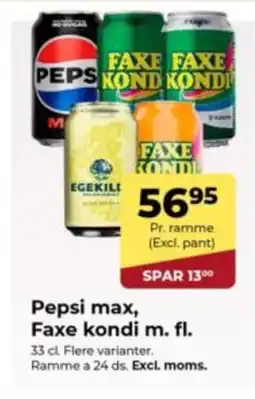 Dagrofa Food Service Pepsi max, Faxe kondi m. fl. tilbud