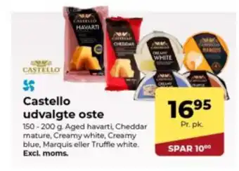 Dagrofa Food Service Castello udvalgte oste tilbud