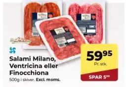 Dagrofa Food Service Salami Milano, Ventricina eller Finocchiona tilbud