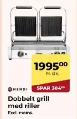 Dagrofa Food Service HENDI Dobbelt grill med riller tilbud